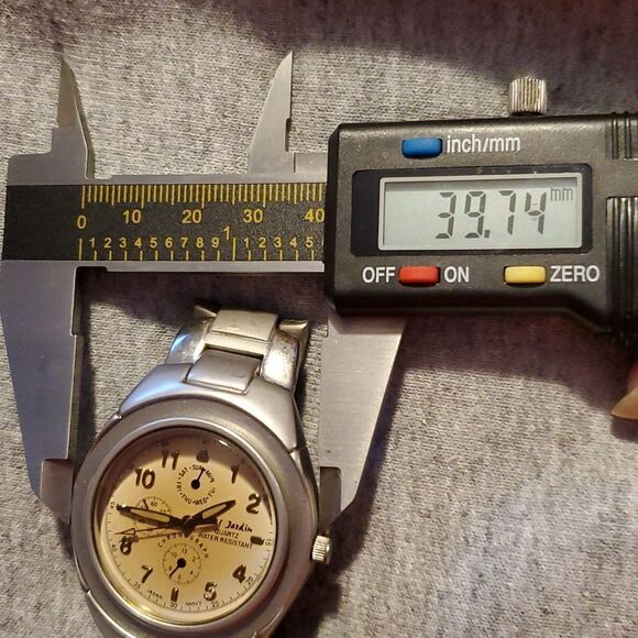 Paul Jardin Tan Face Watch Men's or Women's Faux Chronograph Wristwatch - Picture 8 of 8